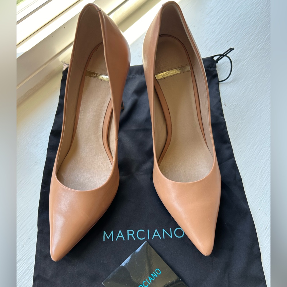 Beige Marciano Pumps